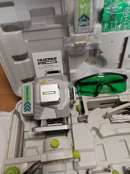 ПРОФЕСИОНАЛЕН 4D Лазерен Нивелир Huepar ZK04CG – 16 Линии