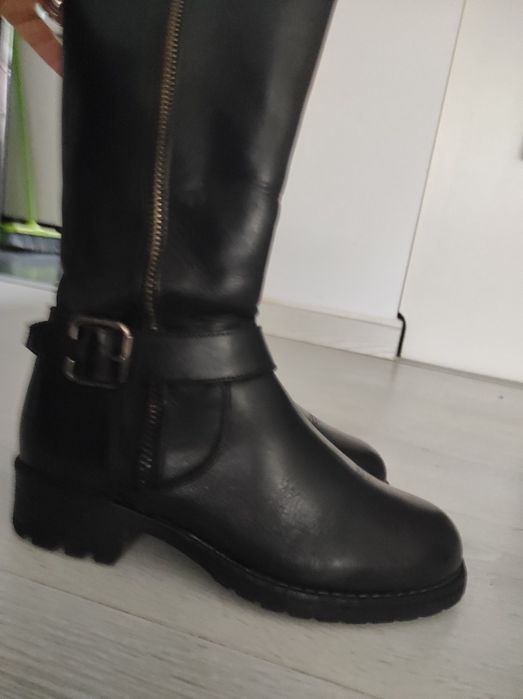 Cizme piele 36 lungi și îmblănite