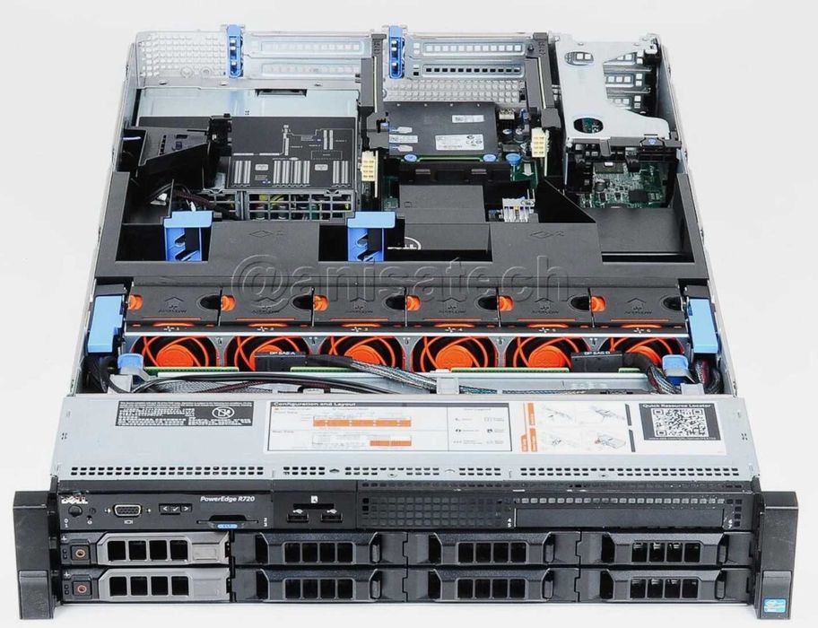 1#Server Dell R720,2× Xeon E5-2670 v2,128GB ECC,12×2TB SAS,SSD,RAID