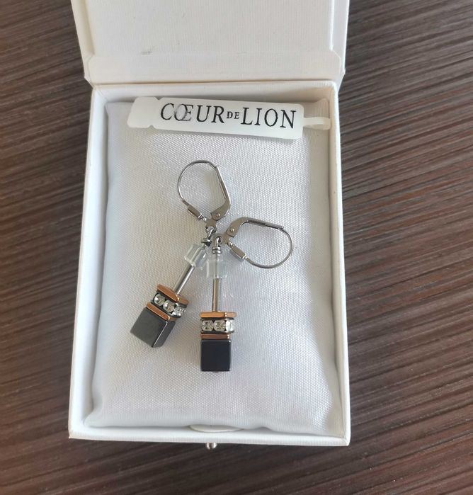 Обеци Pandora сребро  Coeur de Lion