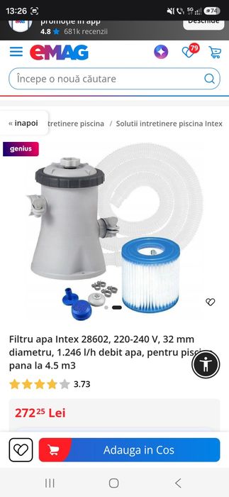 Piscina cu prelata si pompa filtrare