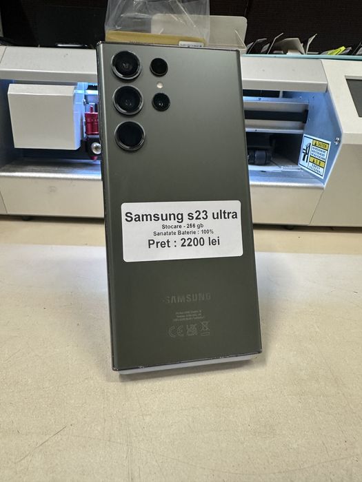Samsung s23 ultra / 256 gb / impecabil / garantie / folie sticla cadou