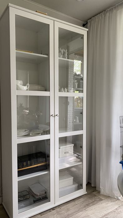 Шкаф-витрина Амели 2-102x220 Белый