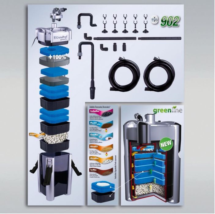 2 buc. filtru acvariu - JBL e1502 Greenline nefolosite, în garanție