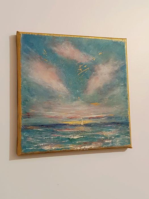 Hand Painting  20/20 cm, Blue Odyssey No 1.