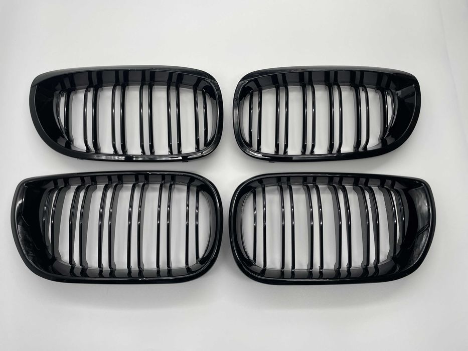 Grila dubla neagra compatibila BMW E46 Seria 3 Facelift