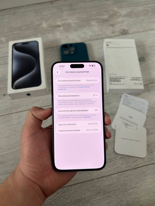 Apple iPhone 15 Pro Max 256 гб E Sim 87% / Айфон 15 Про Макс Алматы