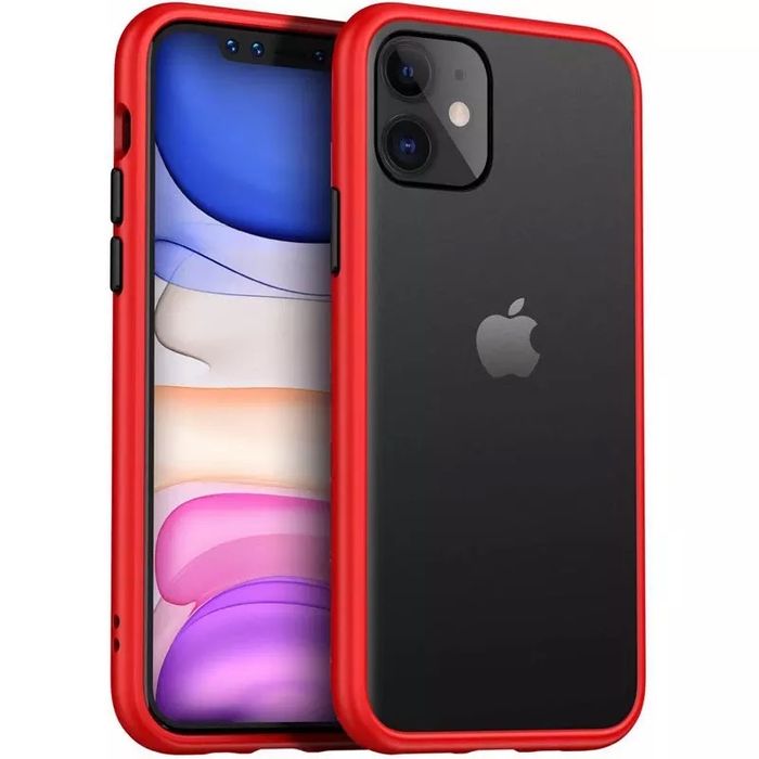 Iphone 12/13/14/PRO/MAX/PLUS- Husa Hybrid Margine Silicon Neagra
