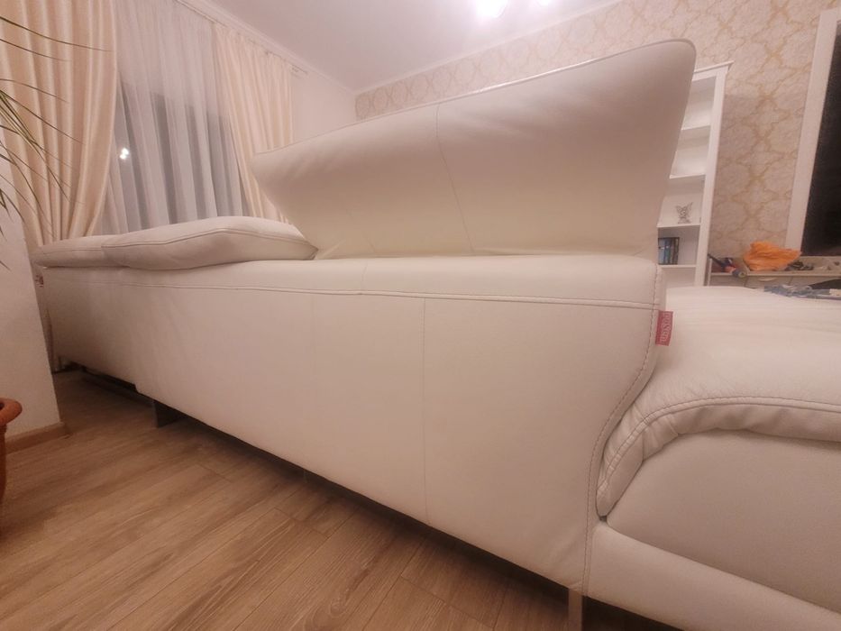 Canapea piele naturala alba ITALIA- ROVERE MOBILI