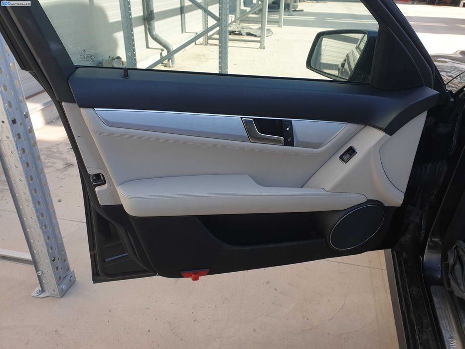 Panou Tapiterie Fata Interior Usa Portiera Stanga Fata Piele Alba Mercedes Clasa C Class W204 2007 - 2014 [Q0087]