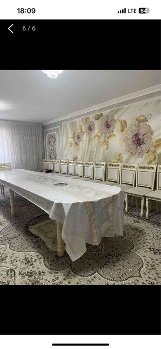 Белый стол стулья бірге