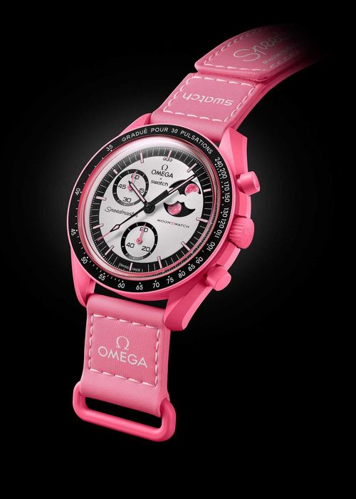 Ceas SWATCH X OMEGA MISSION To The Pink Moon MOONPHASE Cronograf 2025