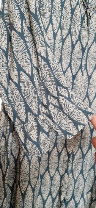 Tunica / camasa lunga din viscoza cu print frunza (femei)