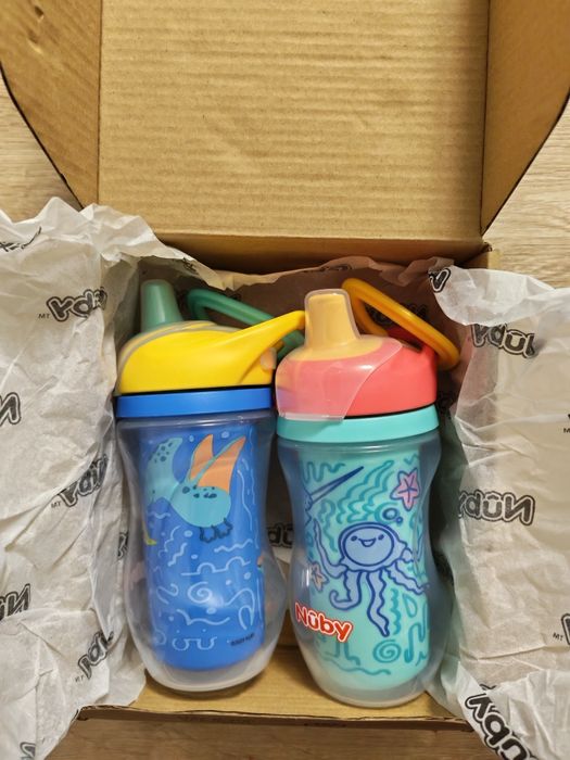 Set 2 căni izolate Nuby Insulated Sipper Active Cup