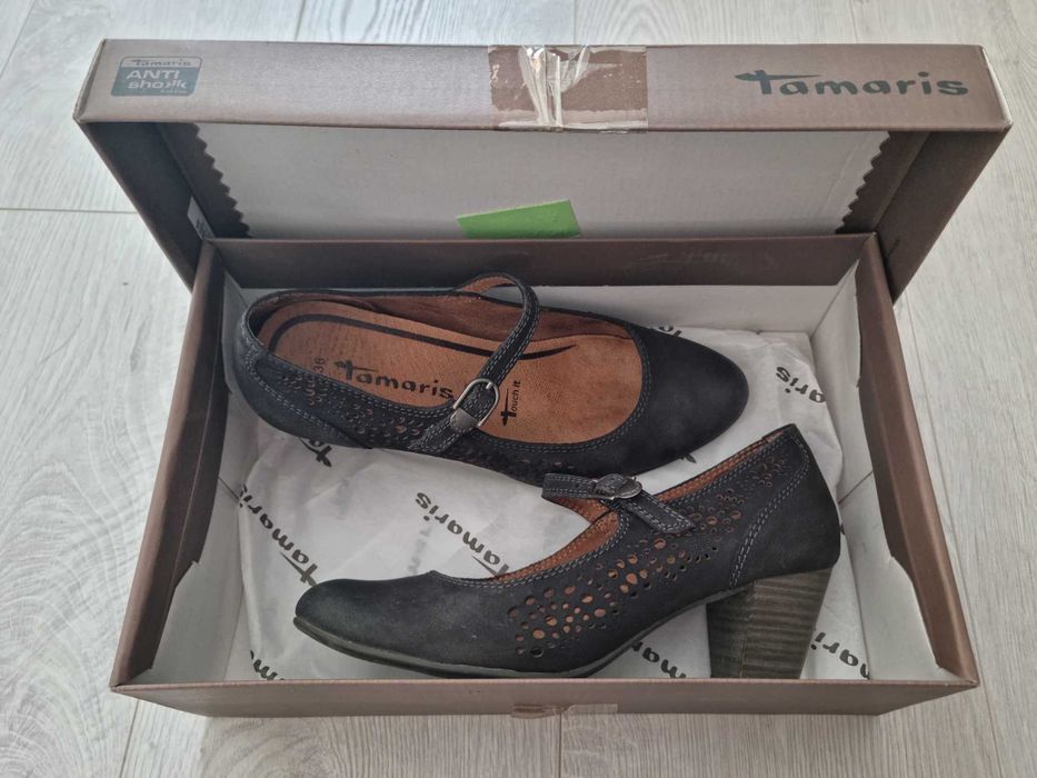 Дамски обувки Rieker и Tamaris естествена кожа