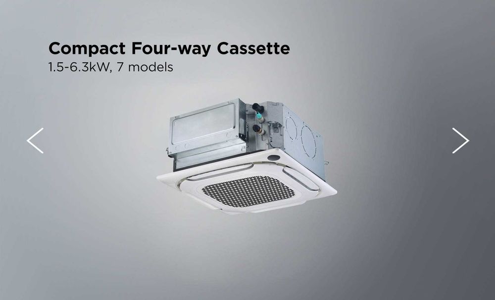 Кассетный четырех поточный компактный блок VRF V8 | 3.6kw | ВРФ