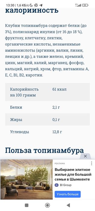 Топинамбур  свеже копаный