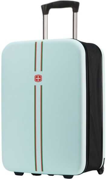 TROLER pliabil mare carcasa dura 2 roti 1 lacat maner telescopic VERDE