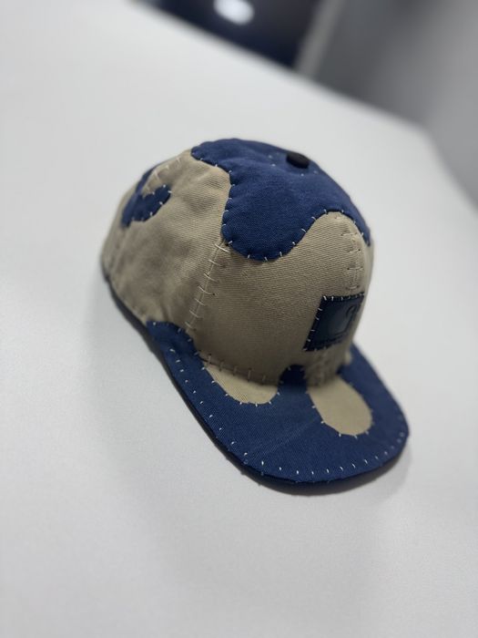 Sapca Carhartt WIP 1of1 patchwork handmade blue & cream & black