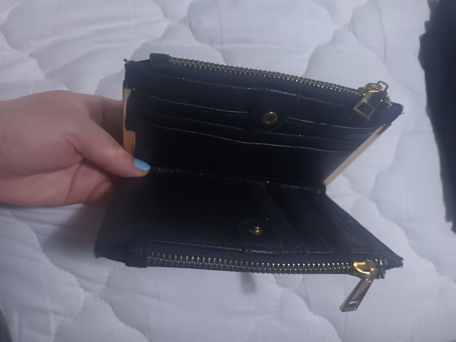 Черен дамски портфейл