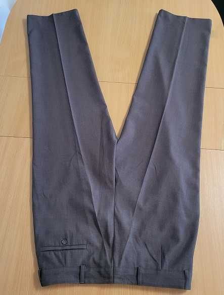 Pantaloni barbati stofa maro cafeniu M-L noi