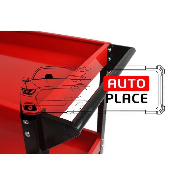 Количка за инструменти с 3 рафта и поставка за отвертки Mar-Pol