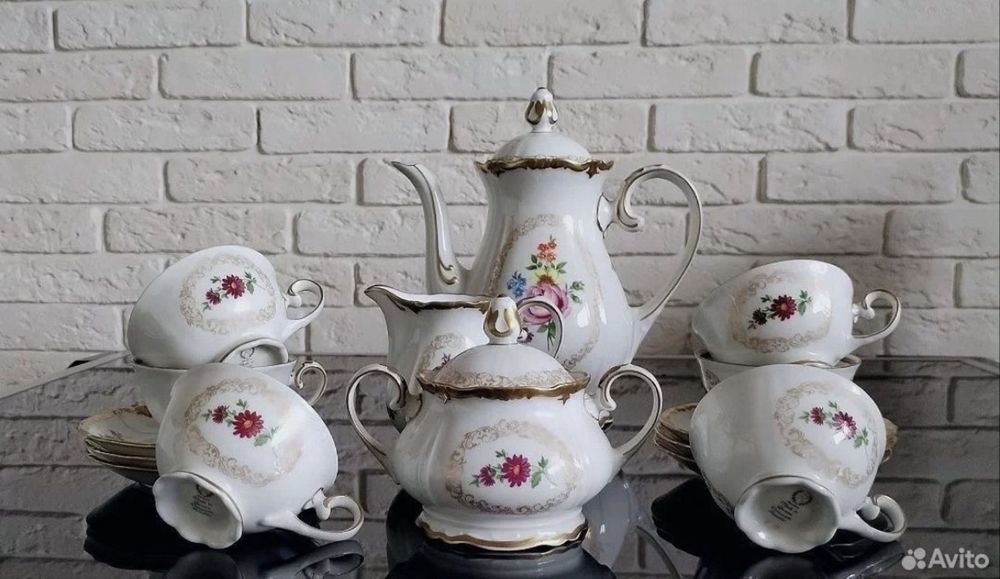 Оригинал: Райхенбах, кофейный сервиз, ГДР; СССР; сервиз кофейный
