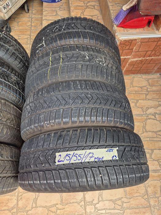 Vând cauciucuri 215/55/17 M+S 2 seturi de Pirelli imp Germania
