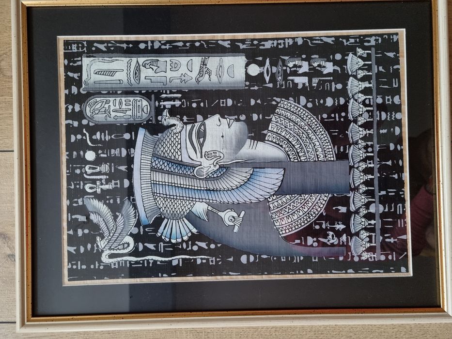 Pereche de Picturi egyptene pe papirus