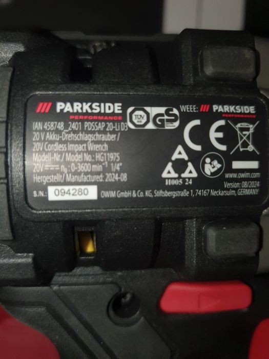 Акумулаторен ударен винтоверт PARKSIDE