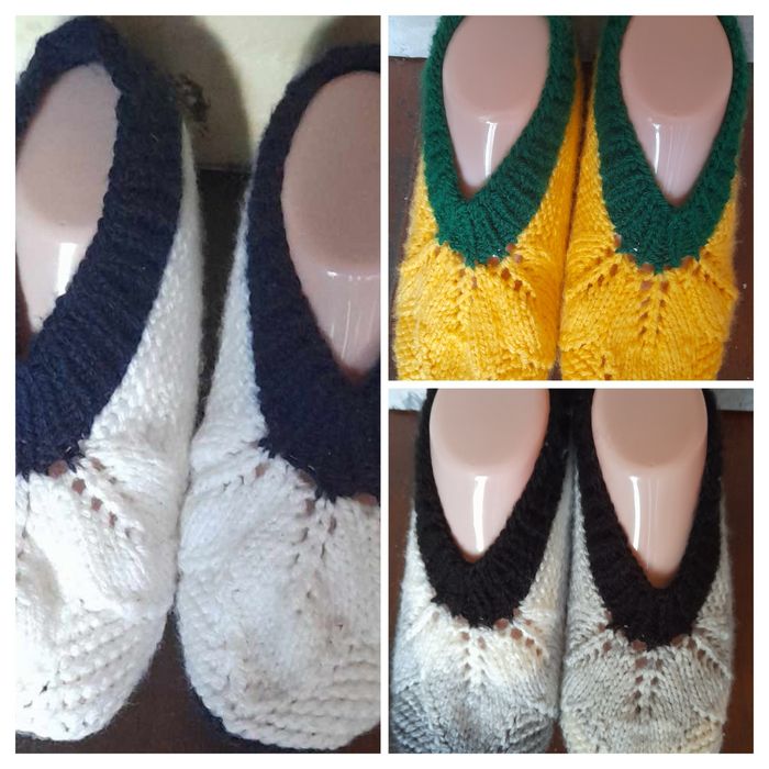 Ръчно плетени дамски терлици