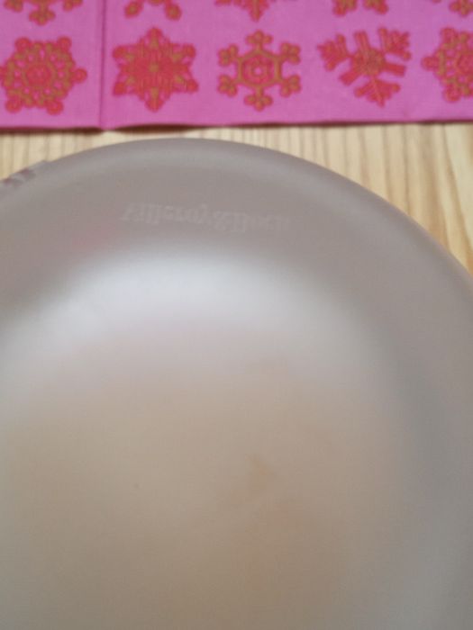 Vaza Cristal masiv- Villeroy&Boch-gravura florala cu fulgi de nea -Nou
