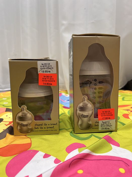 Шишета Tommee Tippee Easi Vent  с биберон 1 ка