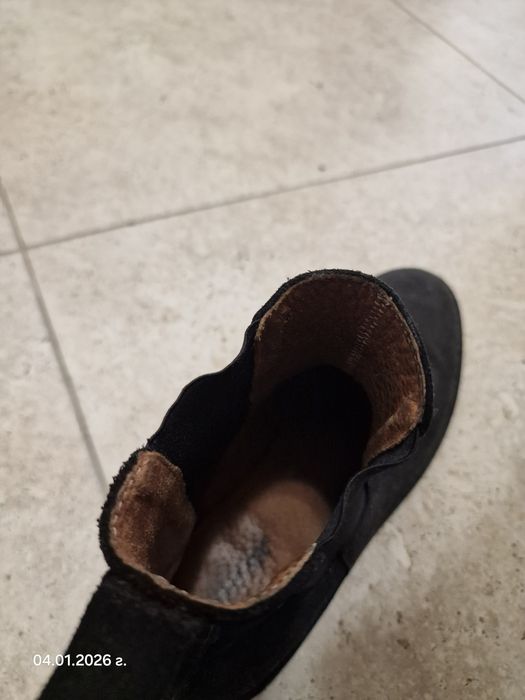 Мъжки боти естествен велур