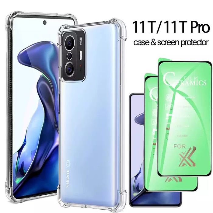 Husa Silicon Anti Soc + Folie Sticla Curved Xiaomi Redmi 11T/12/13 PRO