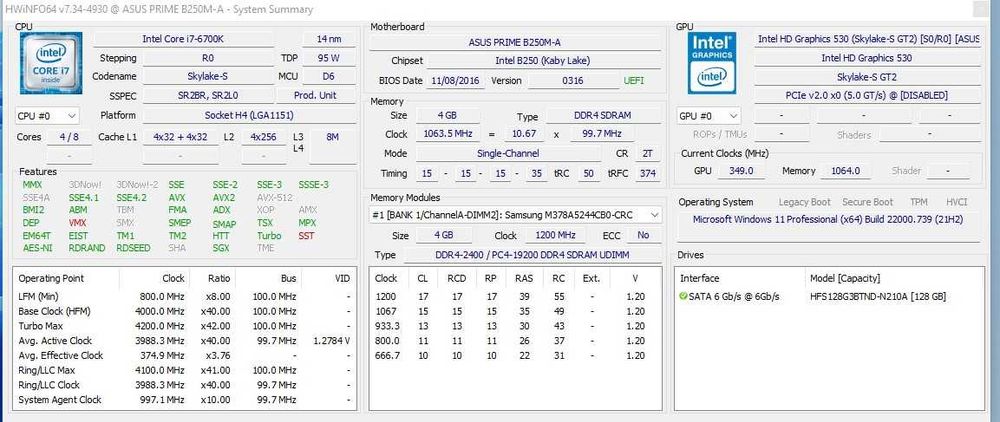 Procesor I7 6700K socket 1151 v1