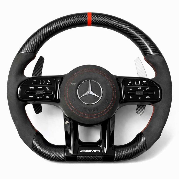 Mercedes AMG спортен волан – Alcantara & Carbon (2020–2023)