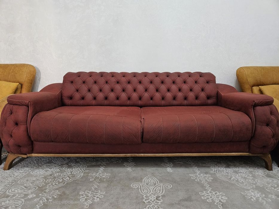 Элегантный комплект: диван + 2 кресла в отличном состоянии