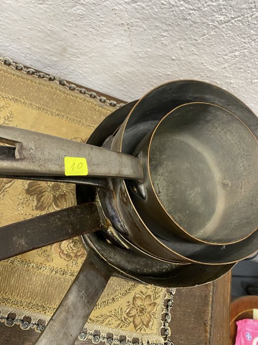 Френски медни касероли комплект 4 бр France 1950-те