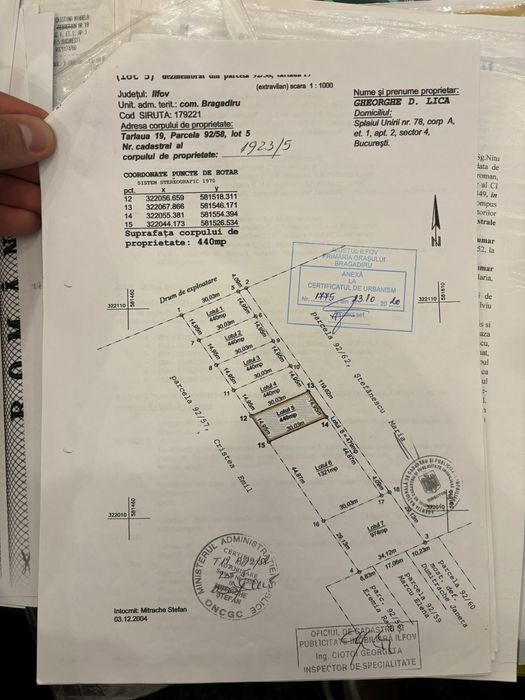 Teren 500mp de vanzare Bragadiru Diamantului prelungirea ghencea intre case