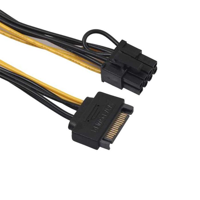 VGA питание переходник PCI_Express x16, Sata 15PIN --> 8PIN(6+2), 15cm