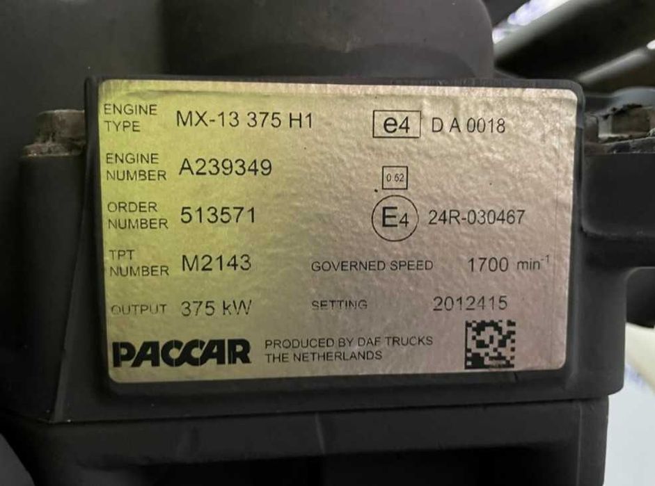 Motor MX-13 375 H1 camion DAF XF106 - Piese de motor DAF