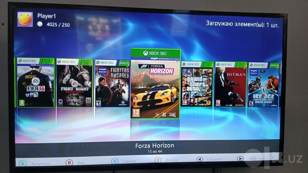 Xbox 360 slim 250gb 43 ta o'yin