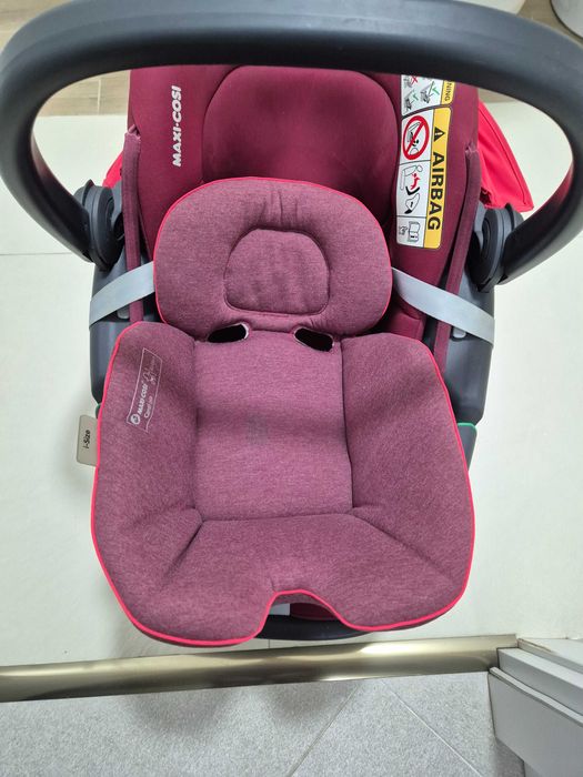Scoică auto Maxi Cosi scaun auto Coral 360 i-Size 0, Essential Red