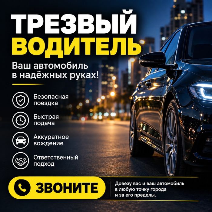 Услуга трезвый водитель
