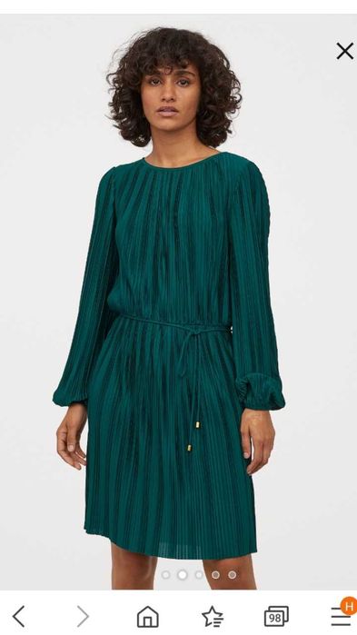 Изчерпан модел онлайн- елегантна рокля солей H&M в два цвята