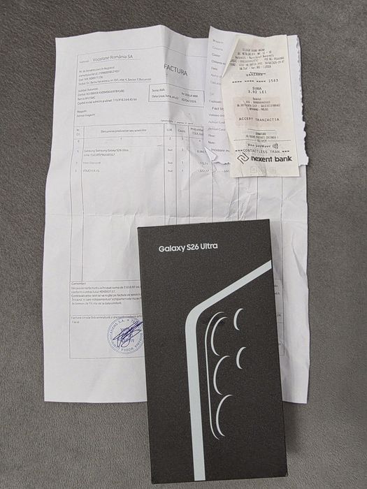 Samsung s26 Ultra 5G Black 256Gb NOU Sigilat Factură 2 ANI GARANȚIE