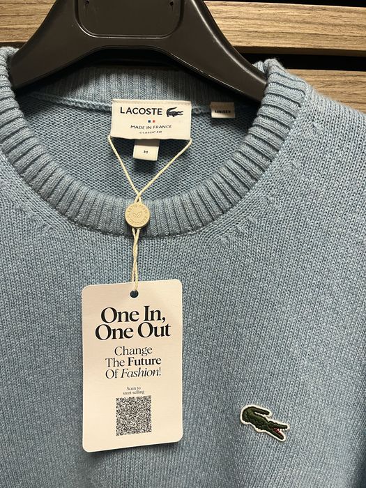 LACOSTE : Made in FRANCE - НОВ 94% Кашмир размер М / Оригинал