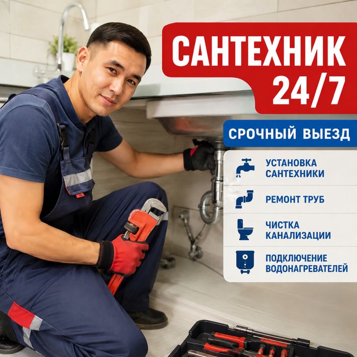 сантехник алматы 24/7