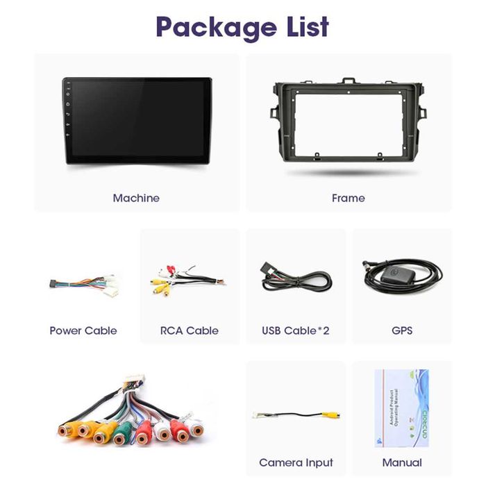 Мултимедия 9" ANDROID 14 за Toyota Corolla E140 E150 навигация GPS